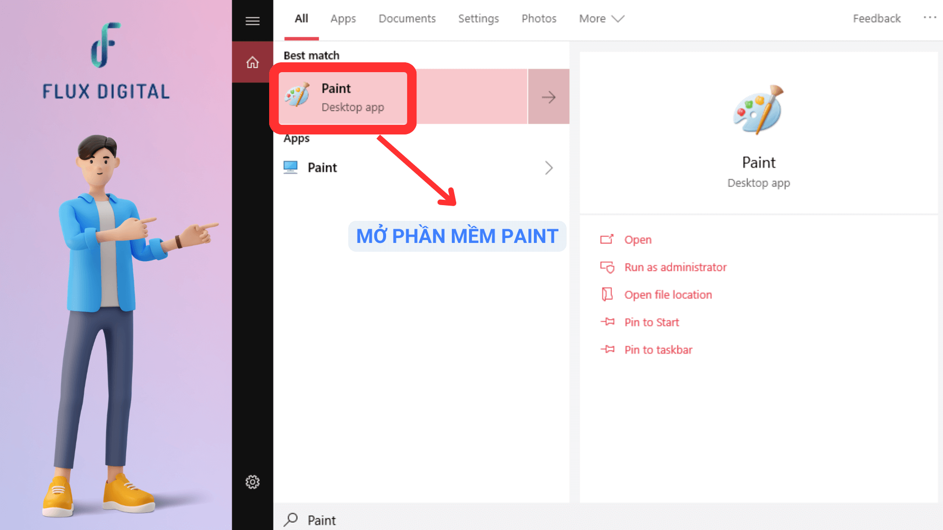 Công cụ Paint giúp điều chỉnh kích thước ảnh